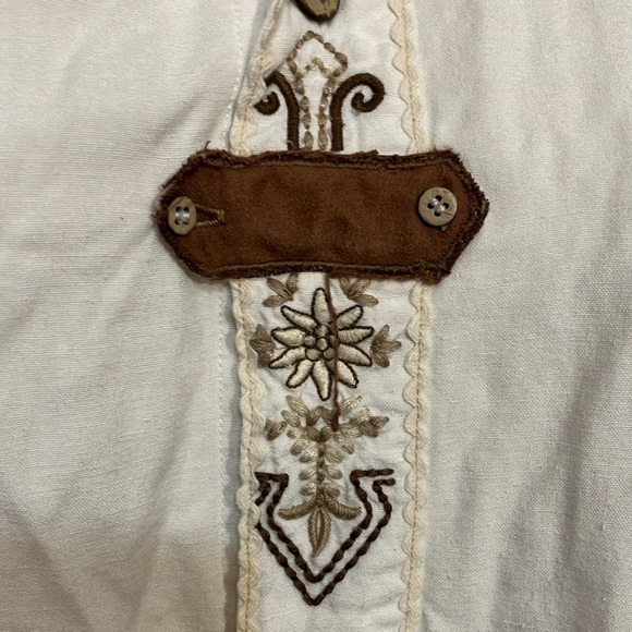 Embroidered and embellished heavy organic cotton long sleeve shirt Germany - Picture 3 of 11